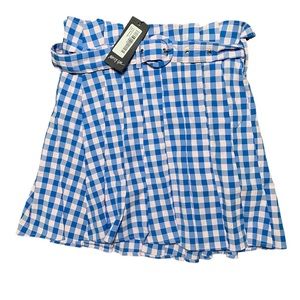 NWT Nasty Gal Checkered Pleated Skirt